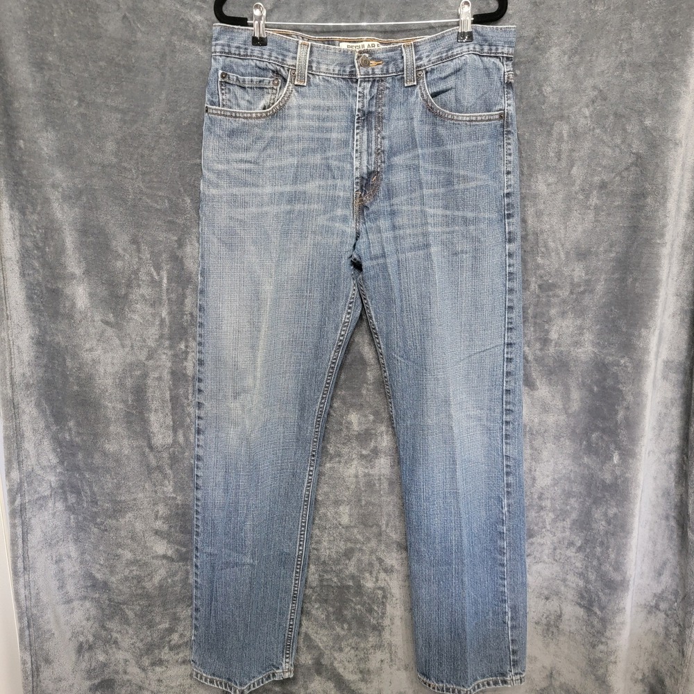 Levis 505 Regular Fit Straight Leg Jeans Mens 34x30.5 Medium Wash Denim Dad Jean